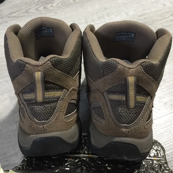 Teva Brown Men's Leather Lace Up Ankle Hiking Boots - Picture 5 of 7